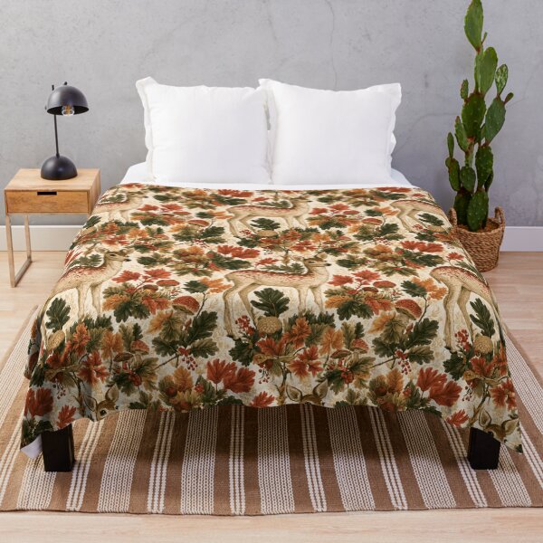 Item preview, Vintage Fawn Woodland Autumn Forest Nature Pattern designed and sold by NicolasGlowArt.