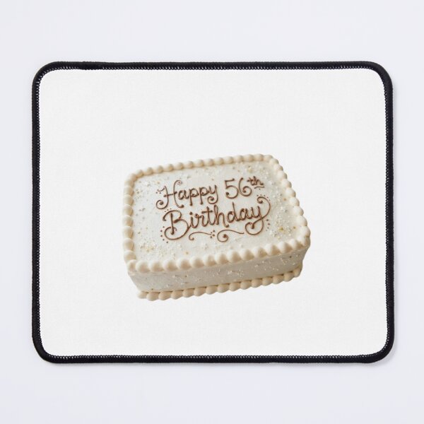Item preview, Happy 56th birthday 56 cute adorable cake party vanilla white kawaii designed and sold by CheeseBlueprint.