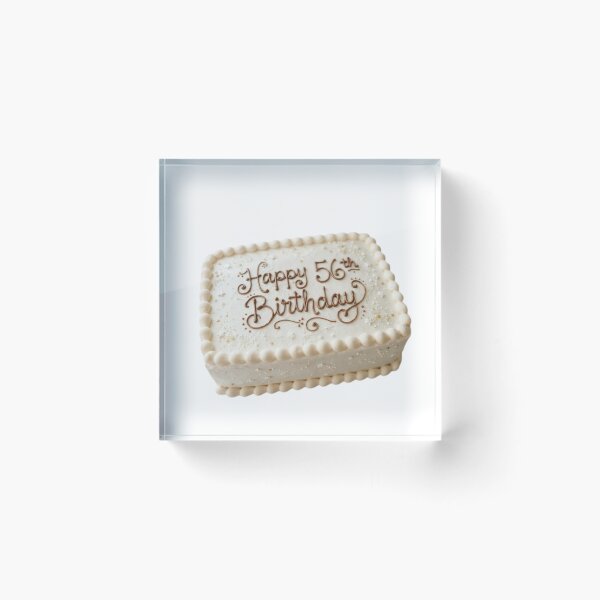 Item preview, Happy 56th birthday 56 cute adorable cake party vanilla white kawaii designed and sold by CheeseBlueprint.