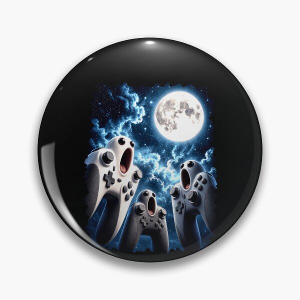 Item preview, Surreal Game Controllers Howling Under a Full Moon designed and sold by elderberry.