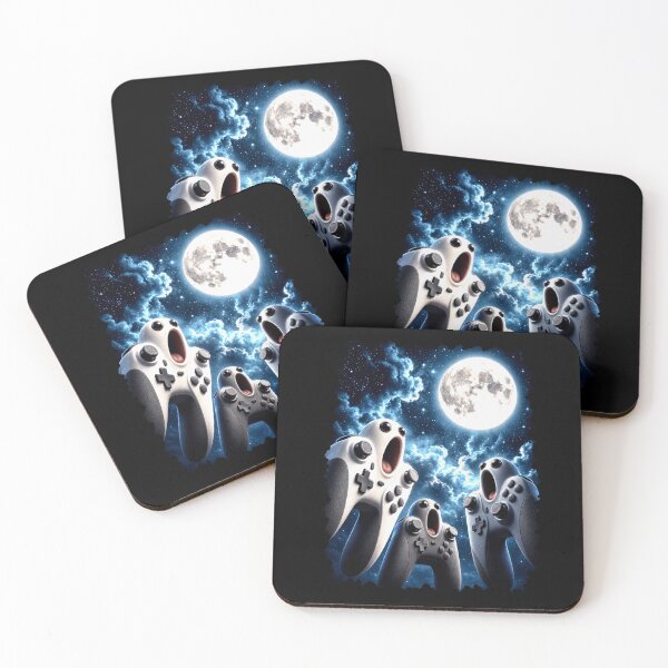 Item preview, Surreal Game Controllers Howling Under a Full Moon designed and sold by elderberry.