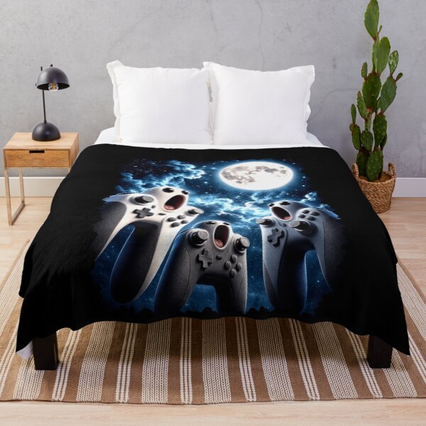 Item preview, Surreal Game Controllers Howling Under a Full Moon designed and sold by elderberry.