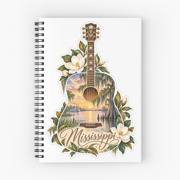 Item preview, Mississippi Magnolia River Guitar designed and sold by Whimspired By Paxx.