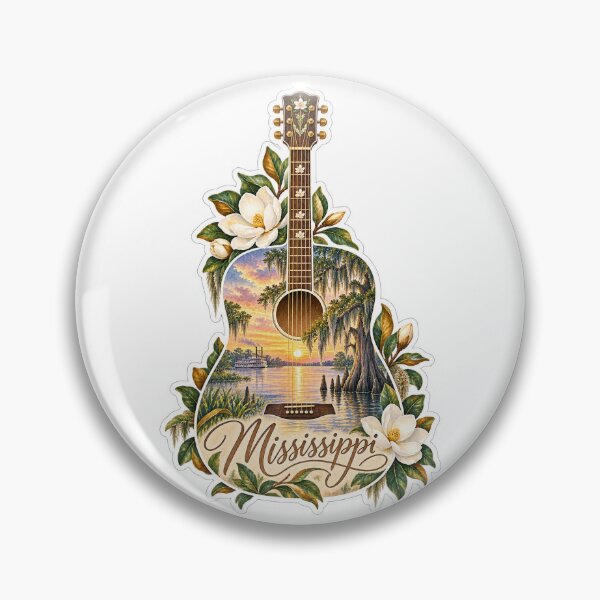 Item preview, Mississippi Magnolia River Guitar designed and sold by Whimspired By Paxx.