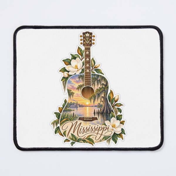 Item preview, Mississippi Magnolia River Guitar designed and sold by Whimspired By Paxx.