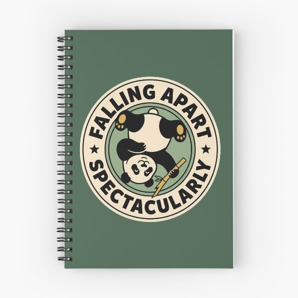 Item preview, Falling Apart Spectacularly Cute Retro Panda Badge designed and sold by DripCultureLab.