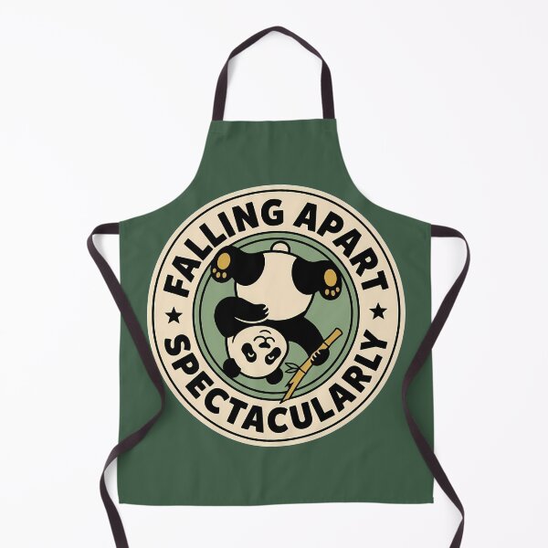 Item preview, Falling Apart Spectacularly Cute Retro Panda Badge designed and sold by DripCultureLab.