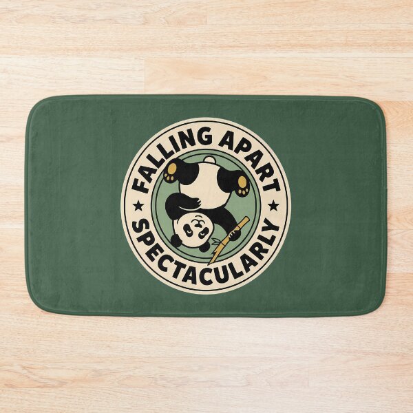 Item preview, Falling Apart Spectacularly Cute Retro Panda Badge designed and sold by DripCultureLab.