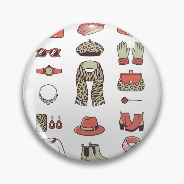Item preview, Autumn Animal Print Fashion Flat Vector Icon Set with Leopard Scarf and Boots designed and sold by NUSA NIPA.