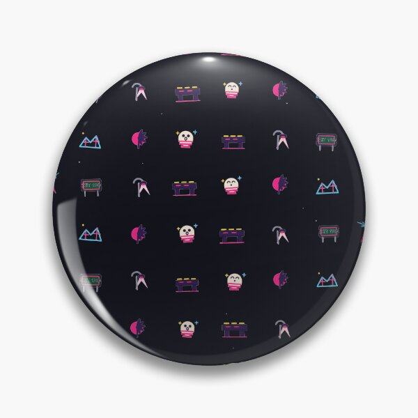Item preview, Midnight Drive Synthwave Outrun 80s Highway Micro Icon Seamless Pattern designed and sold by KungPowUnicorn.