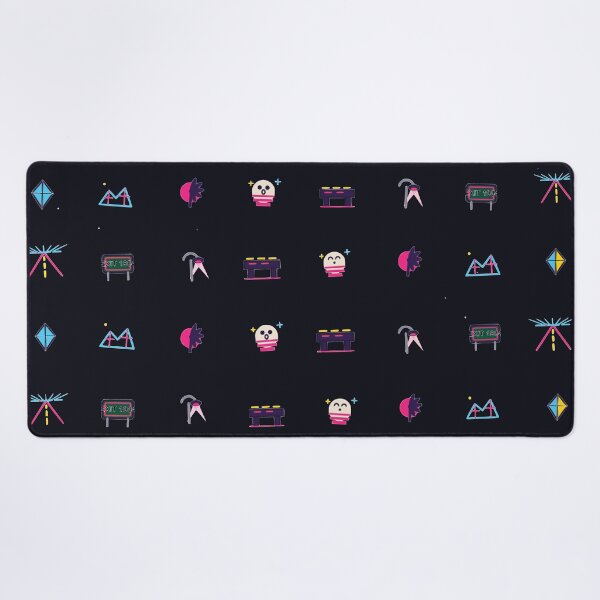 Item preview, Midnight Drive Synthwave Outrun 80s Highway Micro Icon Seamless Pattern designed and sold by KungPowUnicorn.