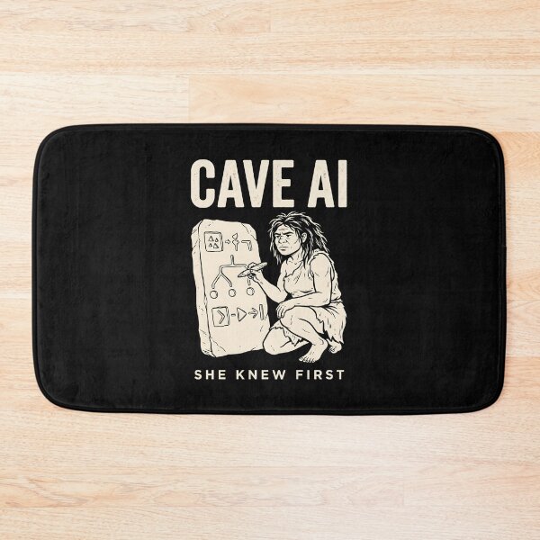 Item preview, Cave AI She Knew First Tech Humor Programmer designed and sold by SplashTastic.