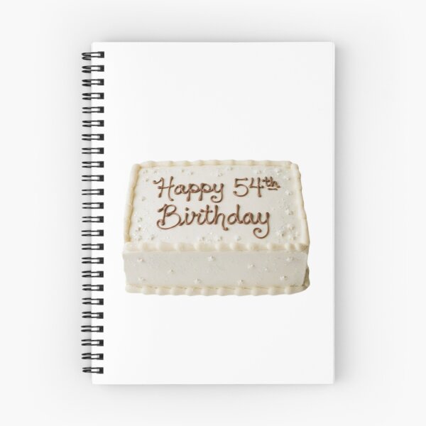 Item preview, Happy 54th birthday 54 cute adorable cake party vanilla white kawaii designed and sold by CheeseBlueprint.