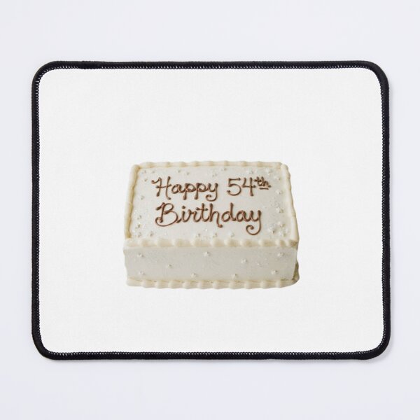 Item preview, Happy 54th birthday 54 cute adorable cake party vanilla white kawaii designed and sold by CheeseBlueprint.