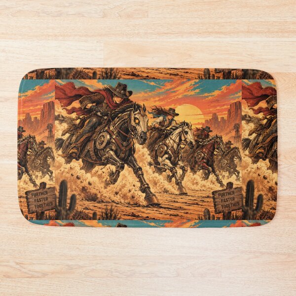 Item preview, Desert Race Steampunk Cowboy Riders Anime Poster designed and sold by Fanverse Merchandise.