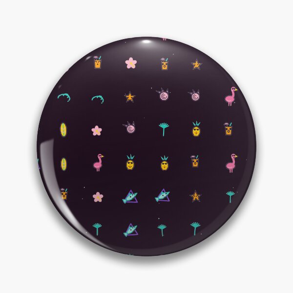 Item preview, Miami Vice Flamingo Retro 80s Tropical Micro Icon Seamless Pattern designed and sold by KungPowUnicorn.