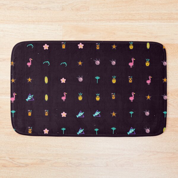 Item preview, Miami Vice Flamingo Retro 80s Tropical Micro Icon Seamless Pattern designed and sold by KungPowUnicorn.