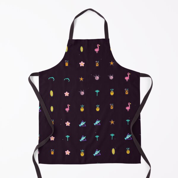 Item preview, Miami Vice Flamingo Retro 80s Tropical Micro Icon Seamless Pattern designed and sold by KungPowUnicorn.