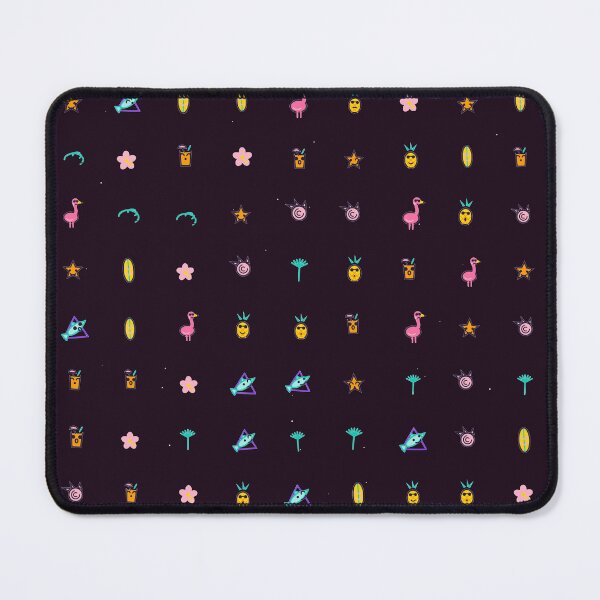 Item preview, Miami Vice Flamingo Retro 80s Tropical Micro Icon Seamless Pattern designed and sold by KungPowUnicorn.