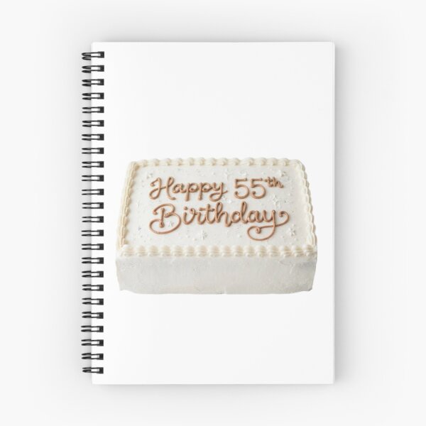 Item preview, Happy 55th birthday 55 cute adorable cake party vanilla white kawaii designed and sold by CheeseBlueprint.