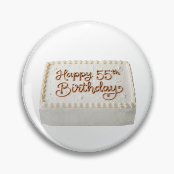 Item preview, Happy 55th birthday 55 cute adorable cake party vanilla white kawaii designed and sold by CheeseBlueprint.
