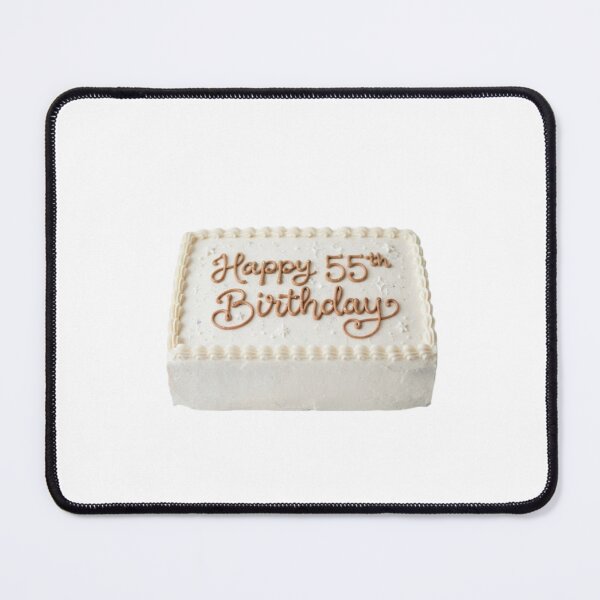 Item preview, Happy 55th birthday 55 cute adorable cake party vanilla white kawaii designed and sold by CheeseBlueprint.