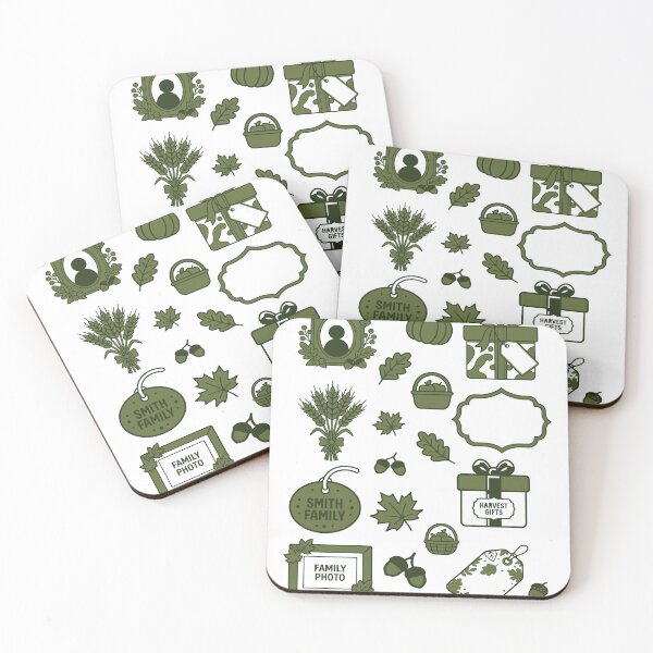 Item preview, Personalized Autumn Gift Flat Vector Icon Set with Gift Box and Wheat designed and sold by NUSA NIPA.