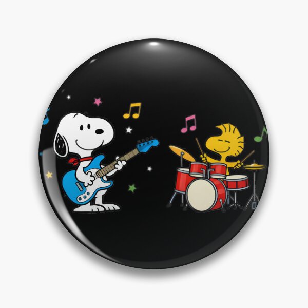 Item preview, Snoopy and Woodstock Rock Band Vintage Music Illustration designed and sold by Trendy Tee.