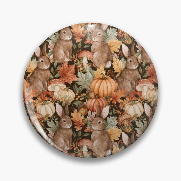 Item preview, Watercolor Autumn Bunnies Pumpkin Fall Leaves designed and sold by NicolasGlowArt.