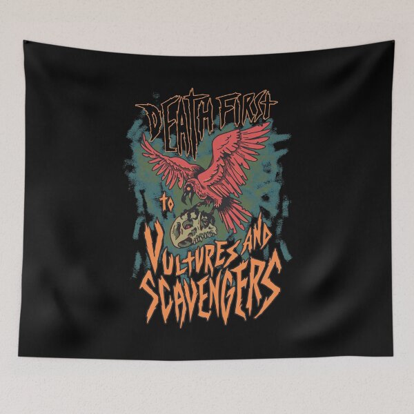 Item preview, Death First Vultures Scavengers Bird Skull designed and sold by GLORIARNICA.
