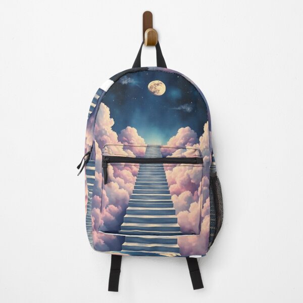 Item preview, Stairway to the Moon — Dreamy Surreal Staircase Wall Art designed and sold by InknestDesign.