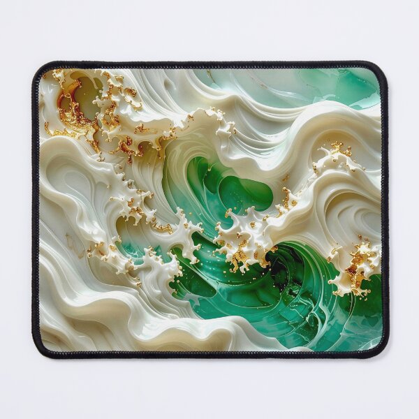 Item preview, Duality of White Ceramic and Jade Ocean designed and sold by Vicky Brago-Mitchell®.