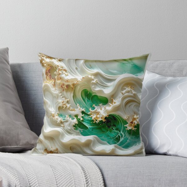 Item preview, Duality of White Ceramic and Jade Ocean designed and sold by Vicky Brago-Mitchell®.