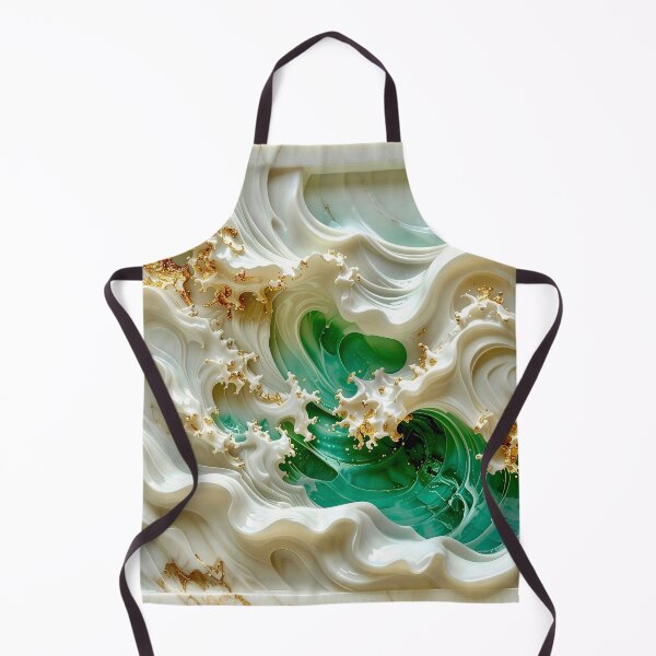 Item preview, Duality of White Ceramic and Jade Ocean designed and sold by Vicky Brago-Mitchell®.
