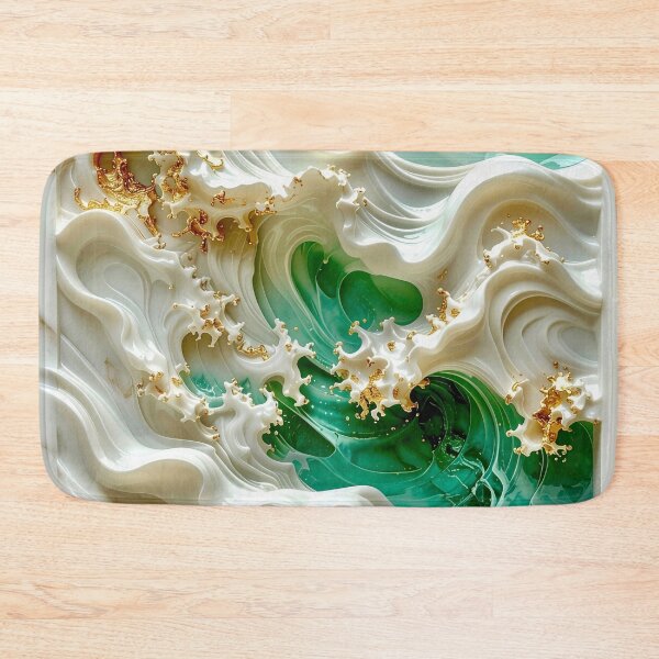 Item preview, Duality of White Ceramic and Jade Ocean designed and sold by Vicky Brago-Mitchell®.