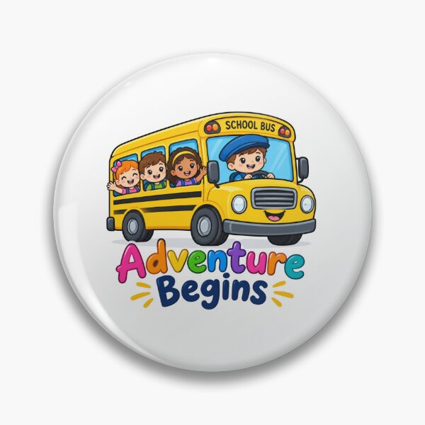Item preview, Adventure Begins Cute School Bus Sticker designed and sold by lailakhalaf.