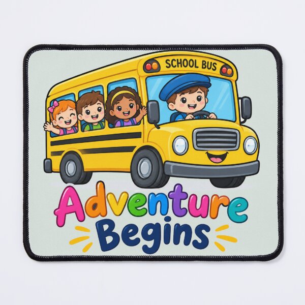 Item preview, Adventure Begins Cute School Bus Sticker designed and sold by lailakhalaf.