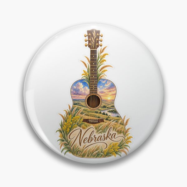 Item preview, Nebraska Prairie Sunset Guitar designed and sold by Whimspired By Paxx.