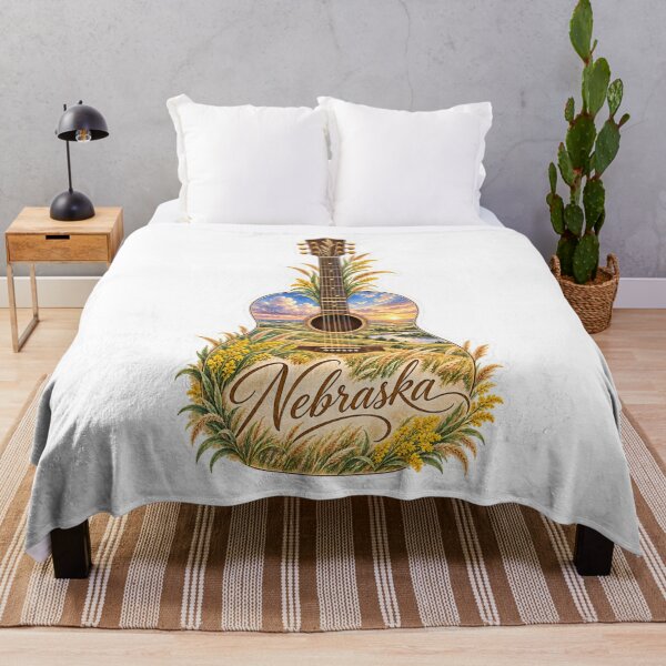 Item preview, Nebraska Prairie Sunset Guitar designed and sold by Whimspired By Paxx.