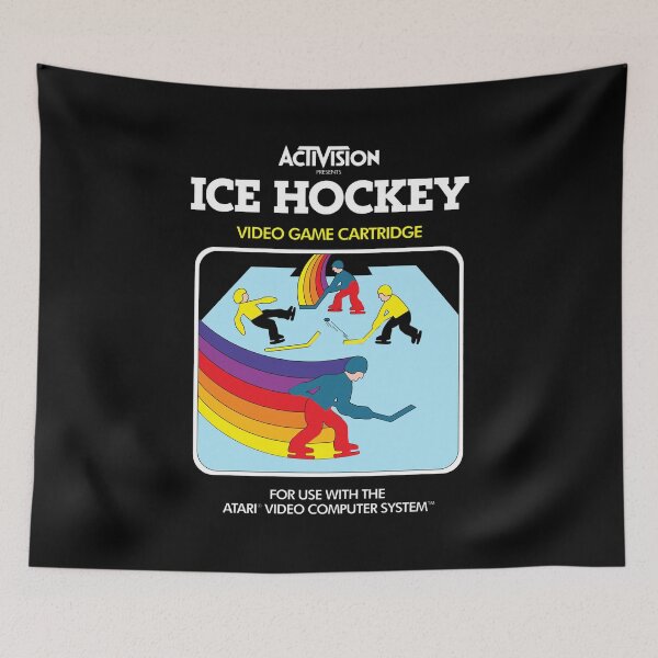 Item preview, Vintage 80s Video Game Ice Hockey Art designed and sold by CONNCOLEM.
