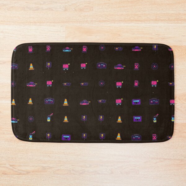 Item preview, Neon Garage Synthwave Retro 80s Automotive Micro Icon Seamless Pattern designed and sold by KungPowUnicorn.