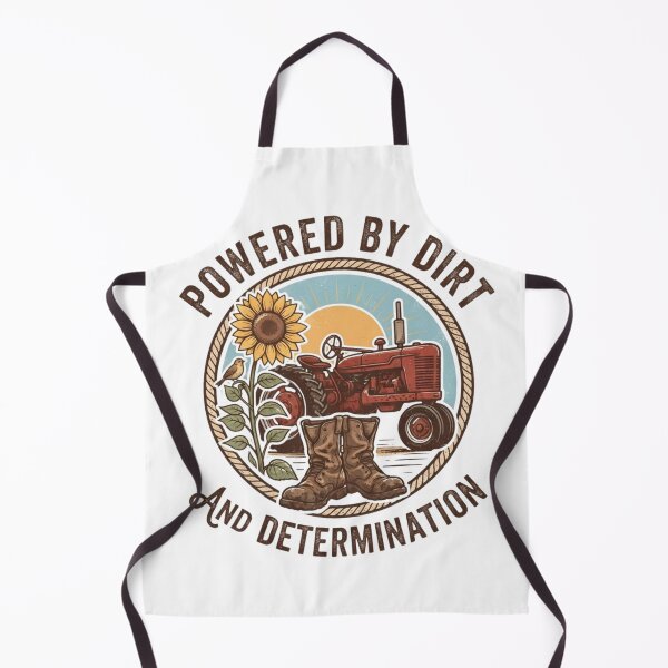 Item preview, Powered by Dirt and Determination Vintage Farmer Tractor Design designed and sold by KreatoLab.