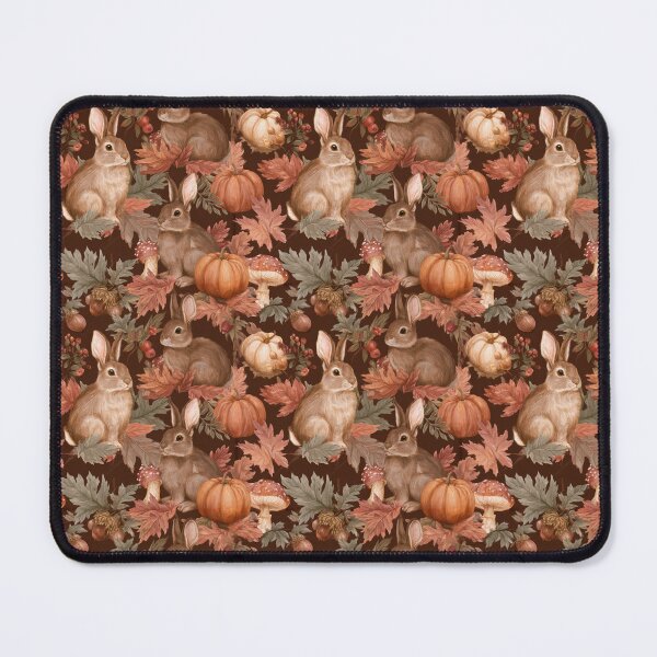 Item preview, Cute Autumn Rabbits Fall Leaves Pumpkin Pattern designed and sold by NicolasGlowArt.