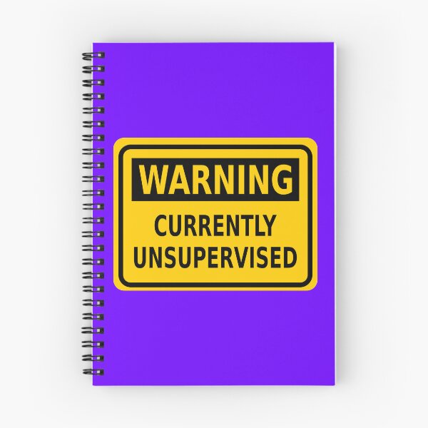 Item preview, Warning – Currently Unsupervised designed and sold by Karate Octopus.