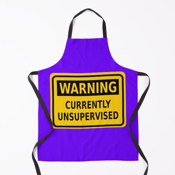 Item preview, Warning – Currently Unsupervised designed and sold by Karate Octopus.