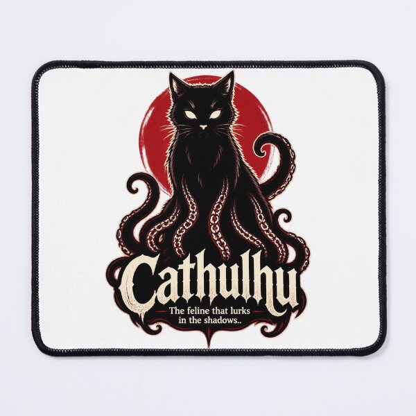Item preview, Cathulhu - Mysterious Feline Lurking in the Shadows Illustration designed and sold by ArthurBlake.