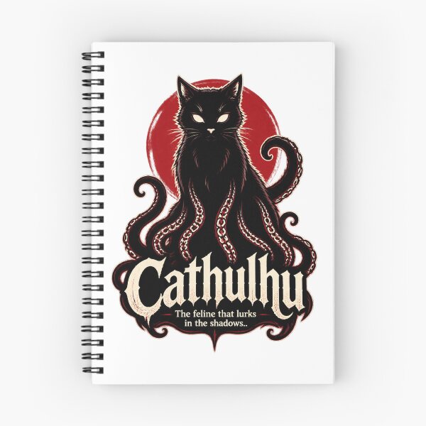 Item preview, Cathulhu - Mysterious Feline Lurking in the Shadows Illustration designed and sold by ArthurBlake.