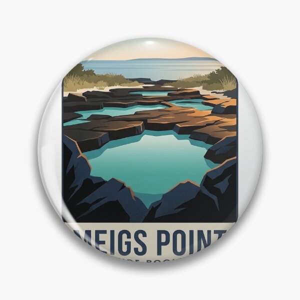 Item preview, Meigs Point Tide Pools Hammonasset State Park Connecticut Sticker designed and sold by DetourDgn.