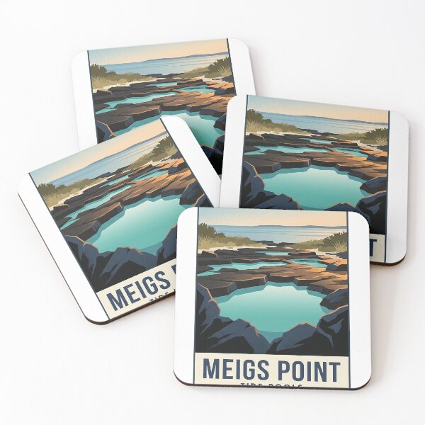 Item preview, Meigs Point Tide Pools Hammonasset State Park Connecticut Sticker designed and sold by DetourDgn.