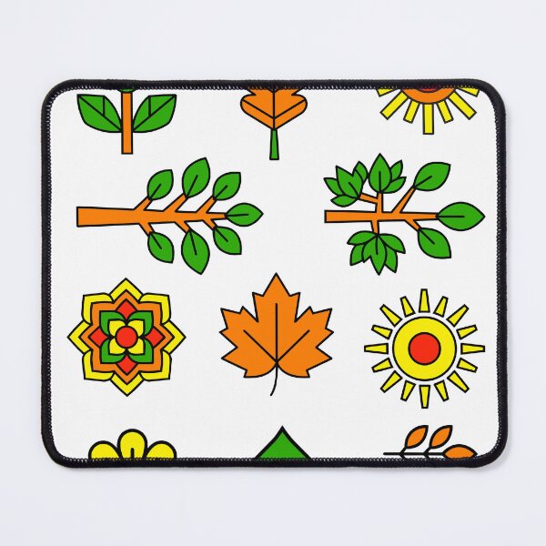 Item preview, Scandinavian Autumn Geometric Flat Vector Icon Set with Abstract Flower designed and sold by NUSA NIPA.